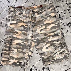 camo jean shorts